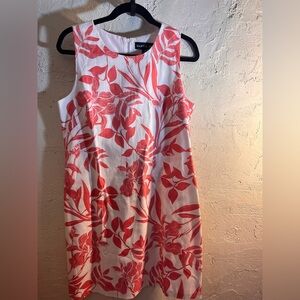 Floral Coral and White Dress Harper 241 tropical floral sheath classic summer